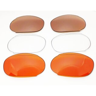 Serfas Serfas Squall Sunglasses Case with Spare Lenses  - Brown, Rust and Clear