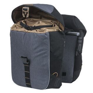 Basil Basil Miles Double MIK Pannier, 34L - Black/Slate