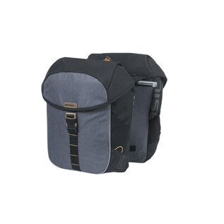 Basil Basil Miles Double MIK Pannier, 34L - Black/Slate