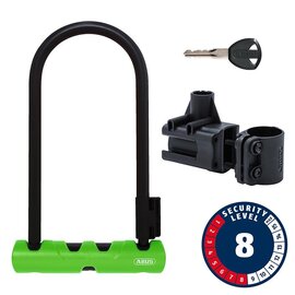 Abus Ultra 410K, U-Lock, Key, 12mm, 170x230mm, 6.7''x9'', SH34, Green