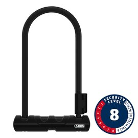 Abus Ultra 410K Mini, U-Lock, Key, 12mm, 150x180mm, 5.9''x7'', SH34, Black