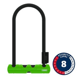 Abus Ultra 410K Mini, U-Lock, Key, 12mm, 150x180mm, 5.9''x7'', SH34, Green