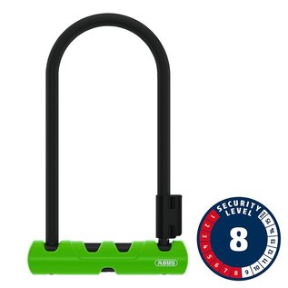 Abus Abus, Ultra 410K Mini, U-Lock, Key, 12mm, 150x180mm, 5.9''x7'', SH34, Green