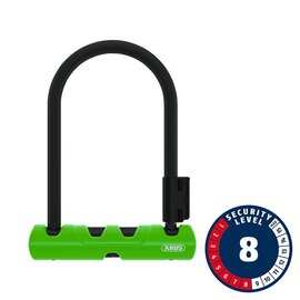Abus Ultra 410K Mini, U-Lock, Key, 12mm, 140x150mm, 5.5''x5.9'', SH34, Green