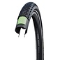 Schwalbe 622-25 Schwalbe Green Marathon 700x25c (25-622), Black w/Reflective Strip, GreenGuard, Addix Eco, Wire