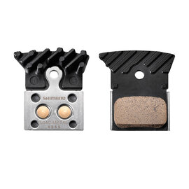 Shimano L04C DISC BRAKE PAD-METAL W/FIN & SPRING - One Pair