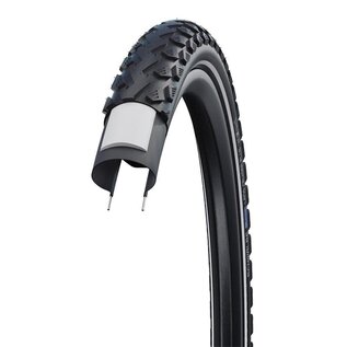 Schwalbe 622-37 Schwalbe Land Cruiser Plus Tire, 700 x 35c (37-622), Black w/Reflective Strip, PunctureGuard, Green Compound, Wire