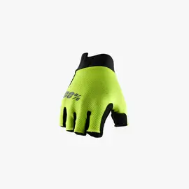 100% Exceeda Gel Short Finger Women's Glove - Fluo Yellow -