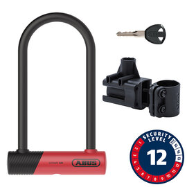 Abus Ultimate 420K, U-Lock, Key, 150x230mm, 5.9''x9'', Thickness in mm: 14mm, Red