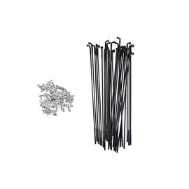 Brompton Brompton  14G Plain Gauge  Spoke/Nipple Set of 30 - Silver - 154mm