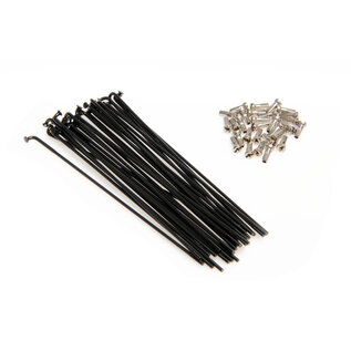 Brompton Brompton 14G Plain Gauge Spoke/Nipple Set of 30 - Silver  - 94mm