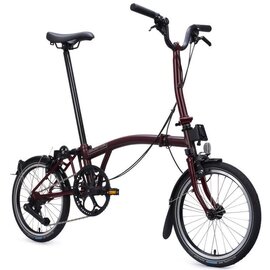 Brompton C Line 4 speed - Mid/Rack - Red Plum