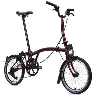 Brompton 2026 Brompton C Line Urban 4-speed - Mid/Rack - Red Plum