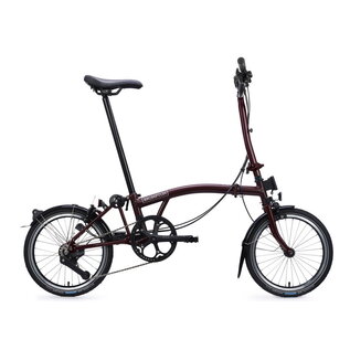 Brompton 2026 Brompton C Line Explore 12-speed - High/Rack - Red Plum