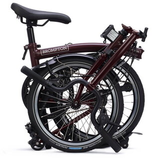 Brompton 2026 Brompton C Line Explore 12-speed - High/Rack - Red Plum