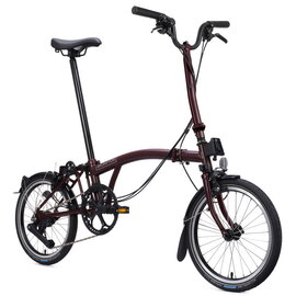 Brompton C Line 12 speed - High/Rack - Red Plum