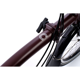 Brompton 2026 Brompton C Line Explore 12-speed - High/Rack - Red Plum