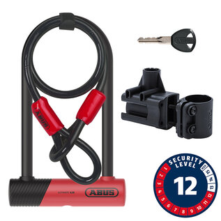 Abus Abus, Ultimate 420K + Cobra, U-Lock, Key, 150x230mm, 5.9''x9'', Thickness in mm: 14mm, Red