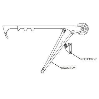 Brompton Brompton Auxiliary Rear Reflector with Fittings