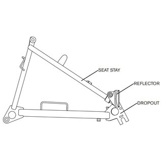 Brompton Brompton Auxiliary Rear Reflector with Fittings