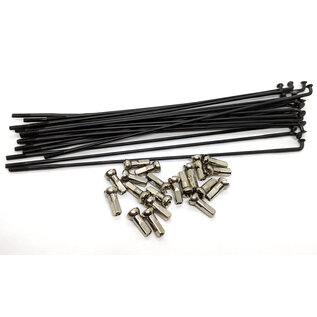 Brompton Brompton Double Butted Spoke + Nipple Set - Black - 142mm