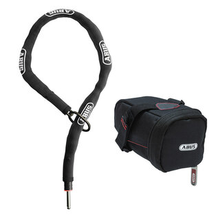 Abus Abus, ACH Classic Adaptor Chain + Saddle Bag, 100cm, 5.5mm, Black