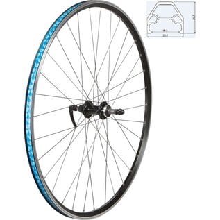 49N 700c Rear 49N Wheel 29" Presta Rim, QR, Freewheel, 135mm