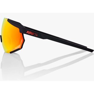100% 100% Racetrap 3.0 - Soft Tact Black - HiPER Red Multilayer Mirror Lens