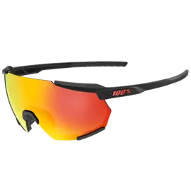 100% Racetrap 3.0 - Soft Tact Black - HiPER Red Multilayer Mirror Lens