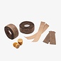 Brooks England Brooks Perforated Regenerated Leather Tape + natural rubber plugs - Antique Brown