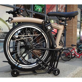 Brompton 2026 Brompton C Line Explore 12spd - Low/Rack - Dune Sand / Black