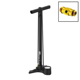 Lezyne Macro Floor Drive - ABS flip chuck - Black
