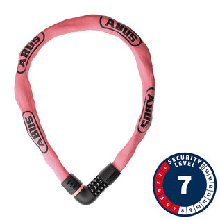 Abus Abus, Tresor 6807C, Chain Lock, Combination, 7mm, 110cm, 3.6', Rose Blush