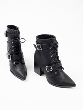 Wrap Buckle Bootie - Bobbles and Lace