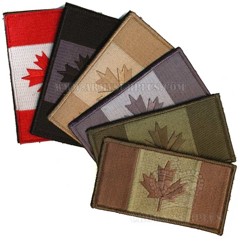 Patch - Canadian Flag - Assorted - Velcro Backed