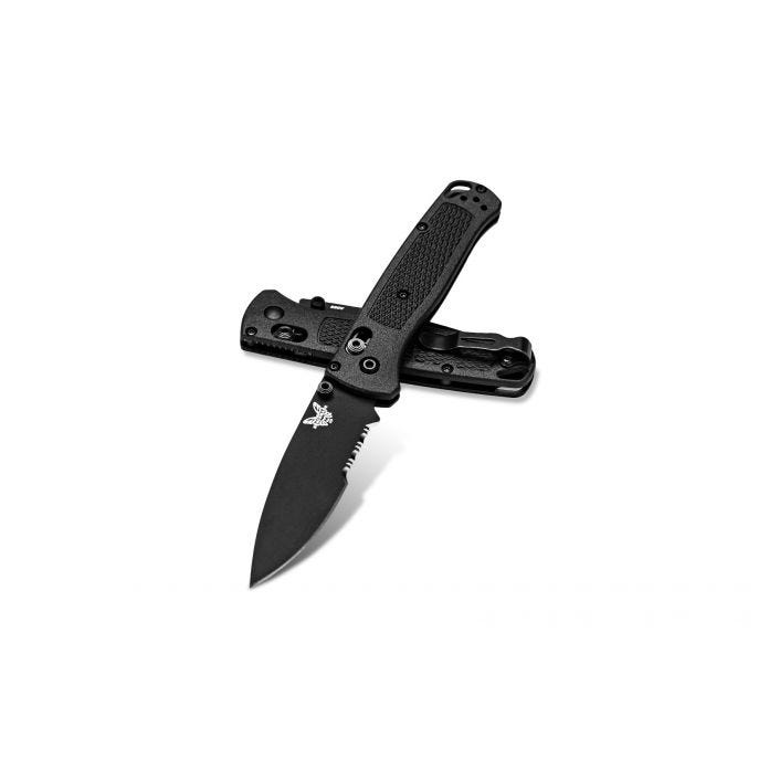 Benchmade Bugout, Serrated, AXIS, Drop Point, Black