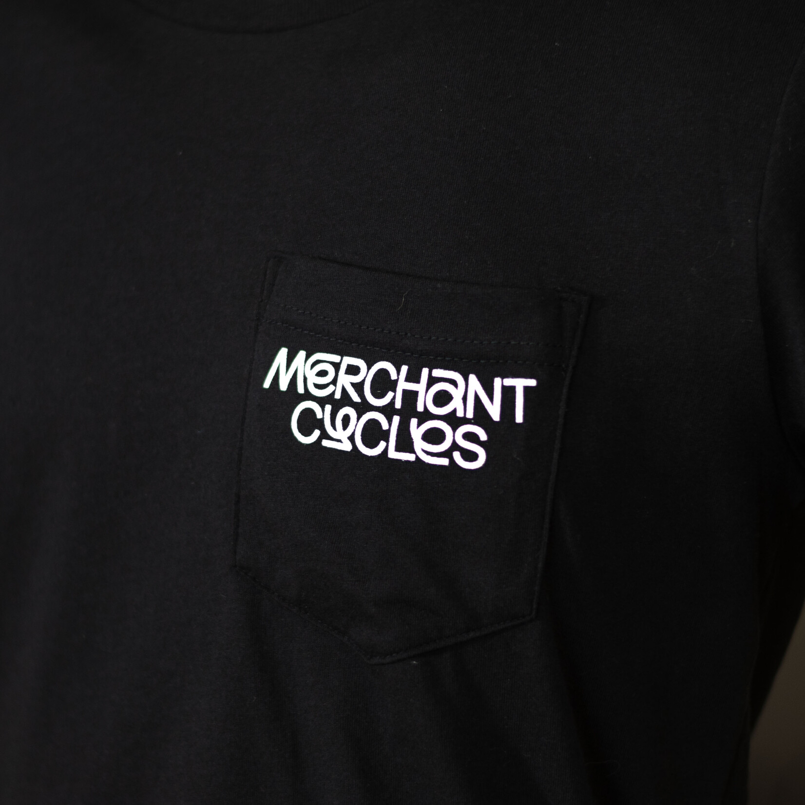 Merchant Cycles Shirt Black Pocket Tee