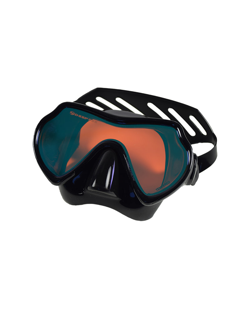 Aqua Lung Pacifica Black Skirt Single Lens Dive Mask SCUBA & Snorkeling