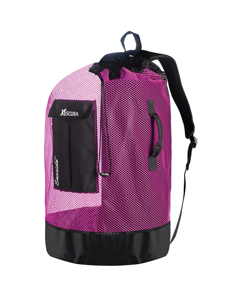 purple mesh backpack