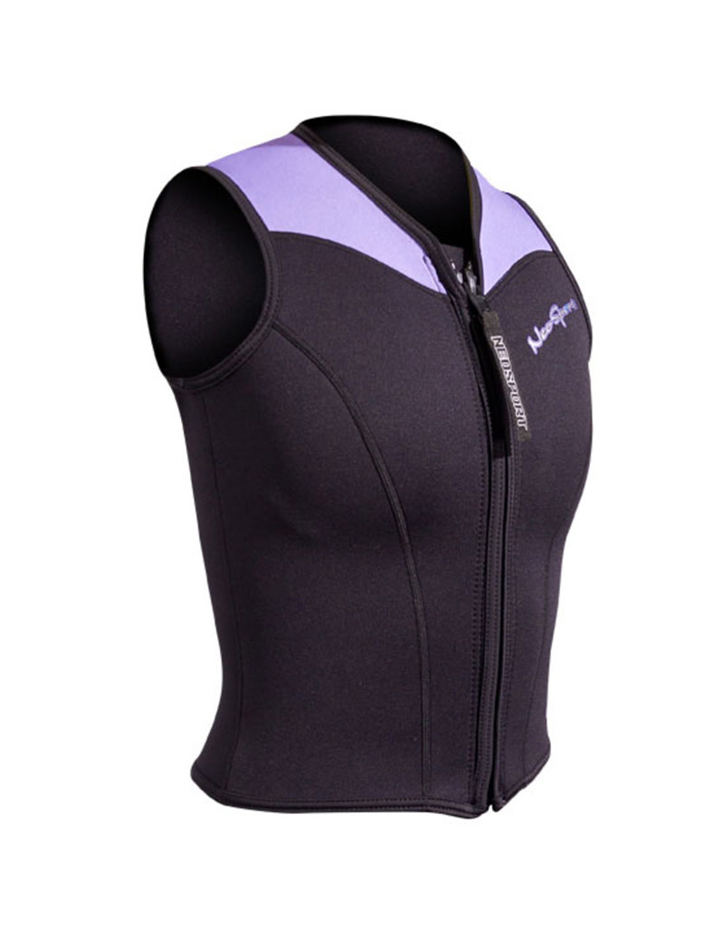 Neo Sport Wetsuits Men's Premium Neoprene 2.5mm Zipper Vest, Black