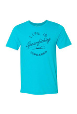 Born of Water Born of Water Life is Spearfishing SS Tahiti Blue T-Shirt