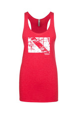 Stoked on Salt SOS Force-E Dive Flag Vintage Tank Top Red