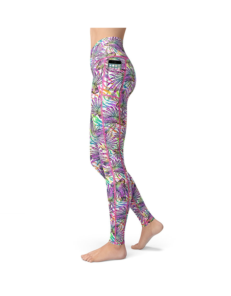 Mermaid Print Yoga Leggings Fish Scale High Waisted Pants | Fruugo BH