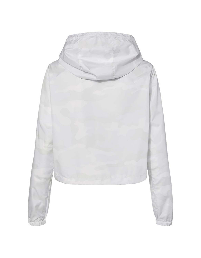 Born of Water Born of Water Wind Breaker Crop Top Womens Pullover - White  Camo