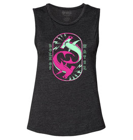 Born of Water Born of Water Electric Hammerhead Sharks Women's Muscle Tank Charcoal