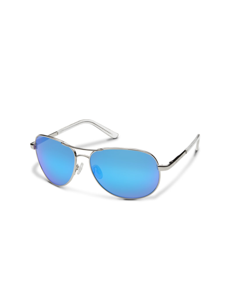 Suncloud Aviator Silver Polarized Blue Mirror