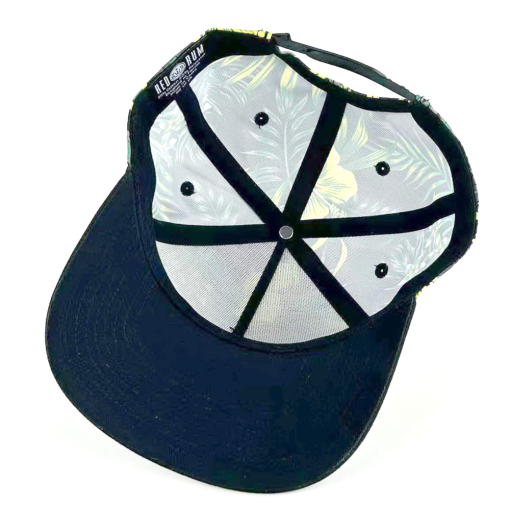 Headwear - Hibiscus Black Fishing Cap