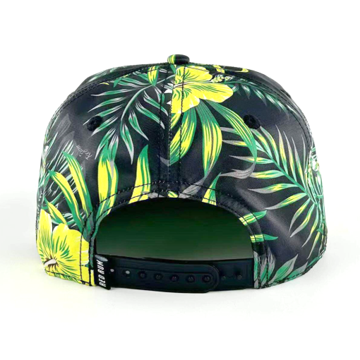 RedRum International Red Rum Jamaica Floral Snapback Hat Black