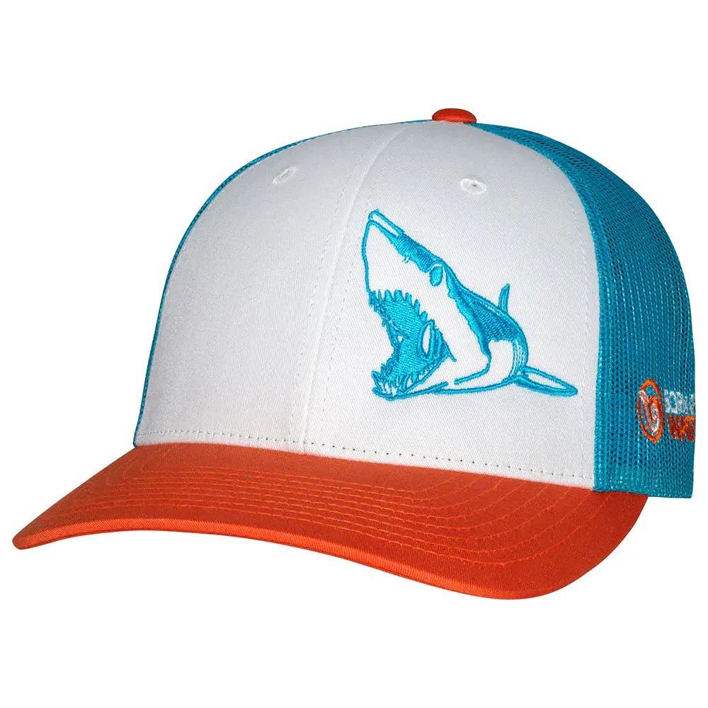 Born of Water Born of Water Mako Trucker Hat - White/Blue/Orange
