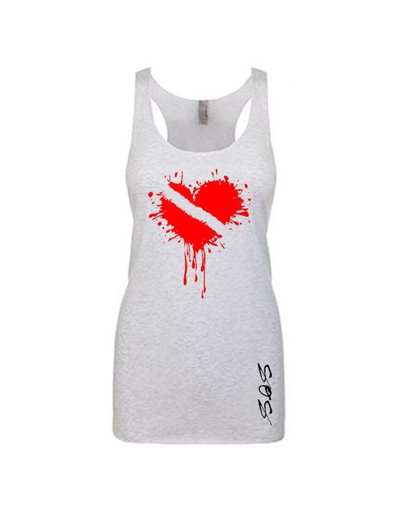 Stoked on Salt SOS Wet Dive Heart Tank Top